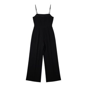 BCBG Generation Black Wide Leg Jumpsuit 25” Side Slit Size 6